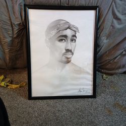 Tupac Drawing Canvas Print 2003 18" X 24"