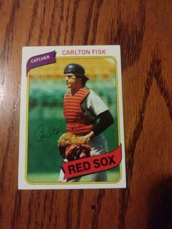 1980 TOPPS CARLTON FISK BASEBALL CARD