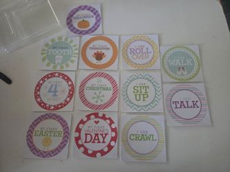 Baby milestone stickers 12 stickers