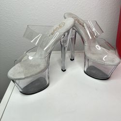 Clear Heels Size 8 