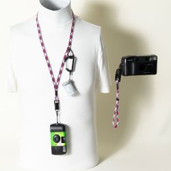 Red White Blue Paracord 2-in-1 Camera Wrist & Neck Strap, Peak Design Quick Release