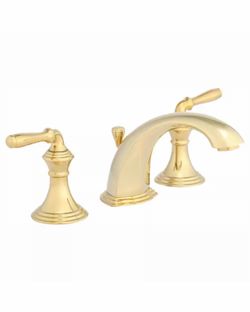 KOHLER Devonshire 8 in. Widespread 2-Handle Low-Arc Bathroom Faucet in Vibrant Polished Brass