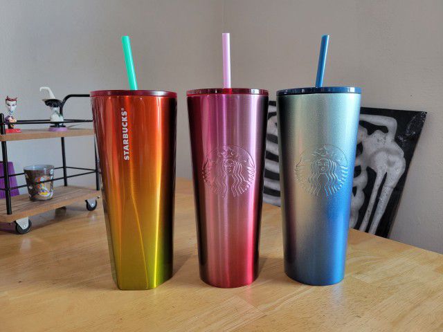 Starbucks, 4 Reusable Travel Hot Cups Starbucks Summer 2020 Reusable Hot Cup  Collection set. 4 New Tropical, 16 OZ. Cups for Sale in Carpinteria, CA -  OfferUp