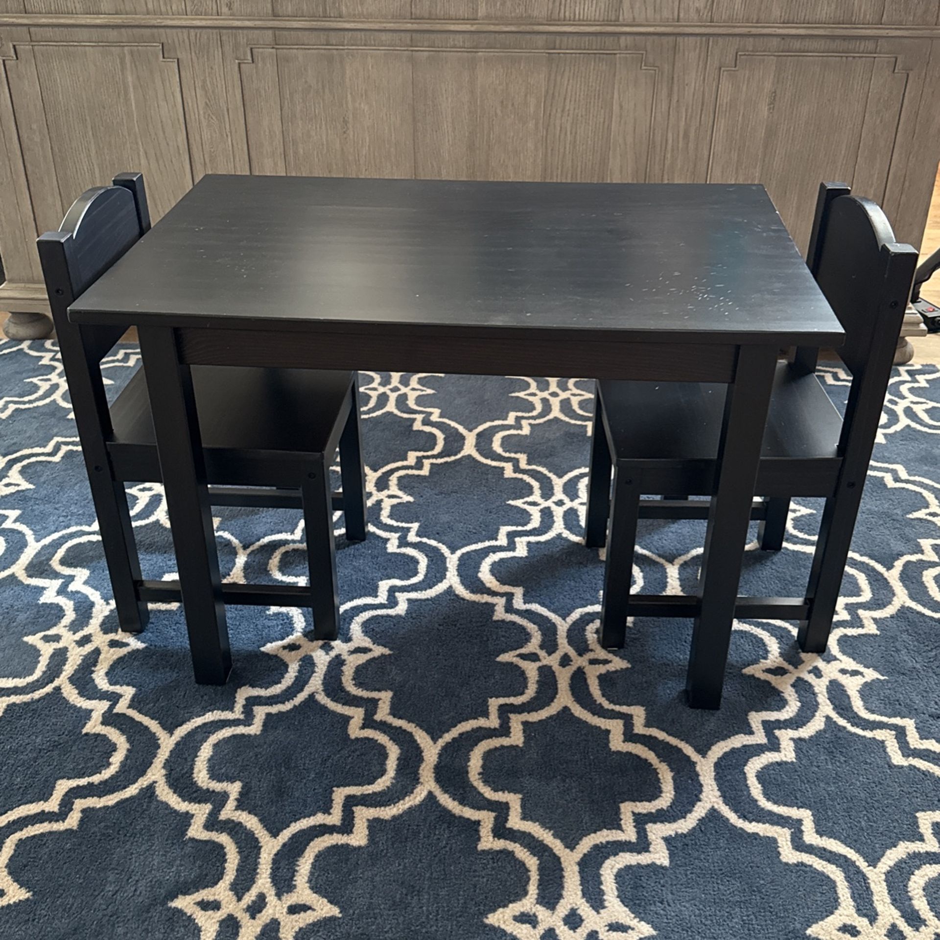 Kids Wooden Table & 2 Chairs