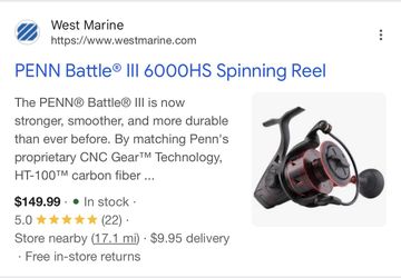 Penn battle 6000hs on shimano trevala jigging rod