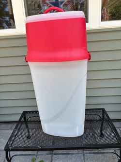 34”h plastic storage container ex cond