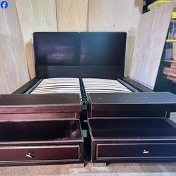 OBO Leather Wrapped Bedroom Set 