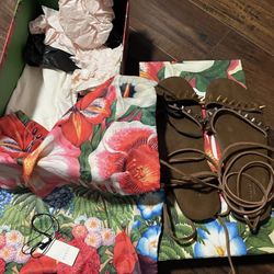 Gucci Sandals Wood Metal