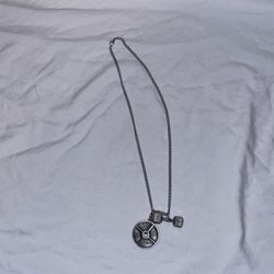 Shields Of Strength Necklace With Barbell And Plate Weight