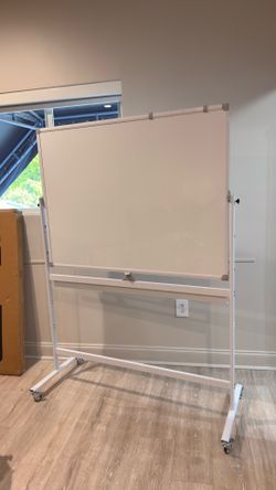 Rolling Dry Erase Board 48 x 36 - Large Portable Magnetic