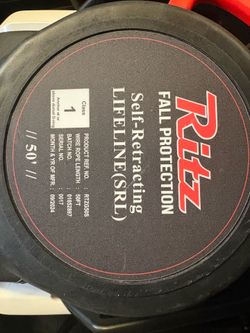 NEW Ritz Fall Protection 50’ Self-Retracting Lifeline SRL RTZG50S OSHA