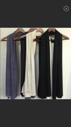 Lot of 5 jersey scarves wraps hijab turban shawl