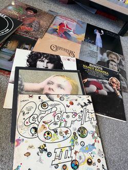 Classic rock vinyl records music bundle