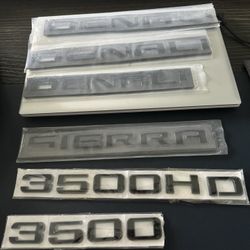 Black Denali/3500 HD/Sierra Badges 