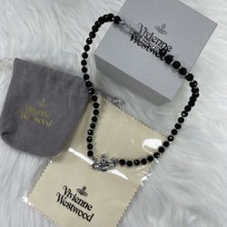 Vivienne Westwood Black and Silver Choker