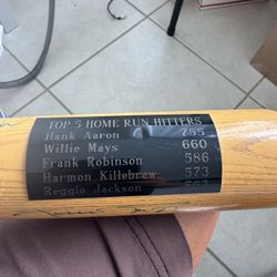 Rare Vintage 500 Home Run Hitters Signed Bat