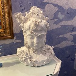 Barnacle Nauctical Buddha Bust Sculpture 