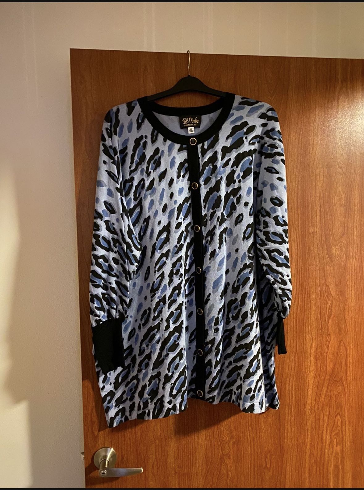 Bob Mackei Wearable Art Long Sleeved Cardigan 3XL