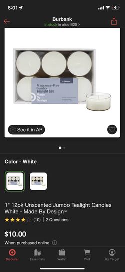 Jumbo Tea light Candles