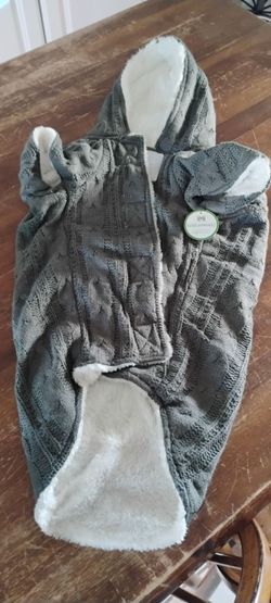 Huddlehounds Dog Cable Knit Sherpa Hoodie