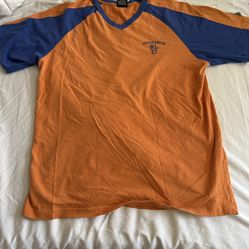 Vintage Polo Ralph Lauren Men’s Orange And Blue T Shirt