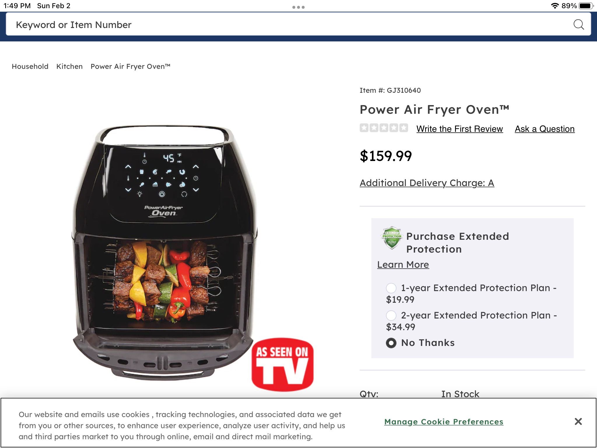 POWER AIR FRYER ELITE $75 OBO. THIS IS A GREAT DEAL $50 OBO