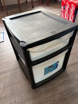 2-Drawer Plastic Storage Cart