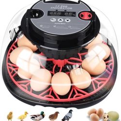 12 Egg Incubator for Hatching Eggs,Automatic Turning,Temperature and Humidity...