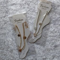 Gold And silver Anklets 