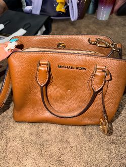Michael Kors Tan Leather Satchel Handbag