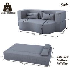 LOW PRICE MOVING- $900 RETAIL BED COUCH