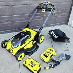 RYOBI 80V HP Brushless 30in Multi Blade Self Propelled Lawn Mower w/ 10Ah Battery & Hyper Charger