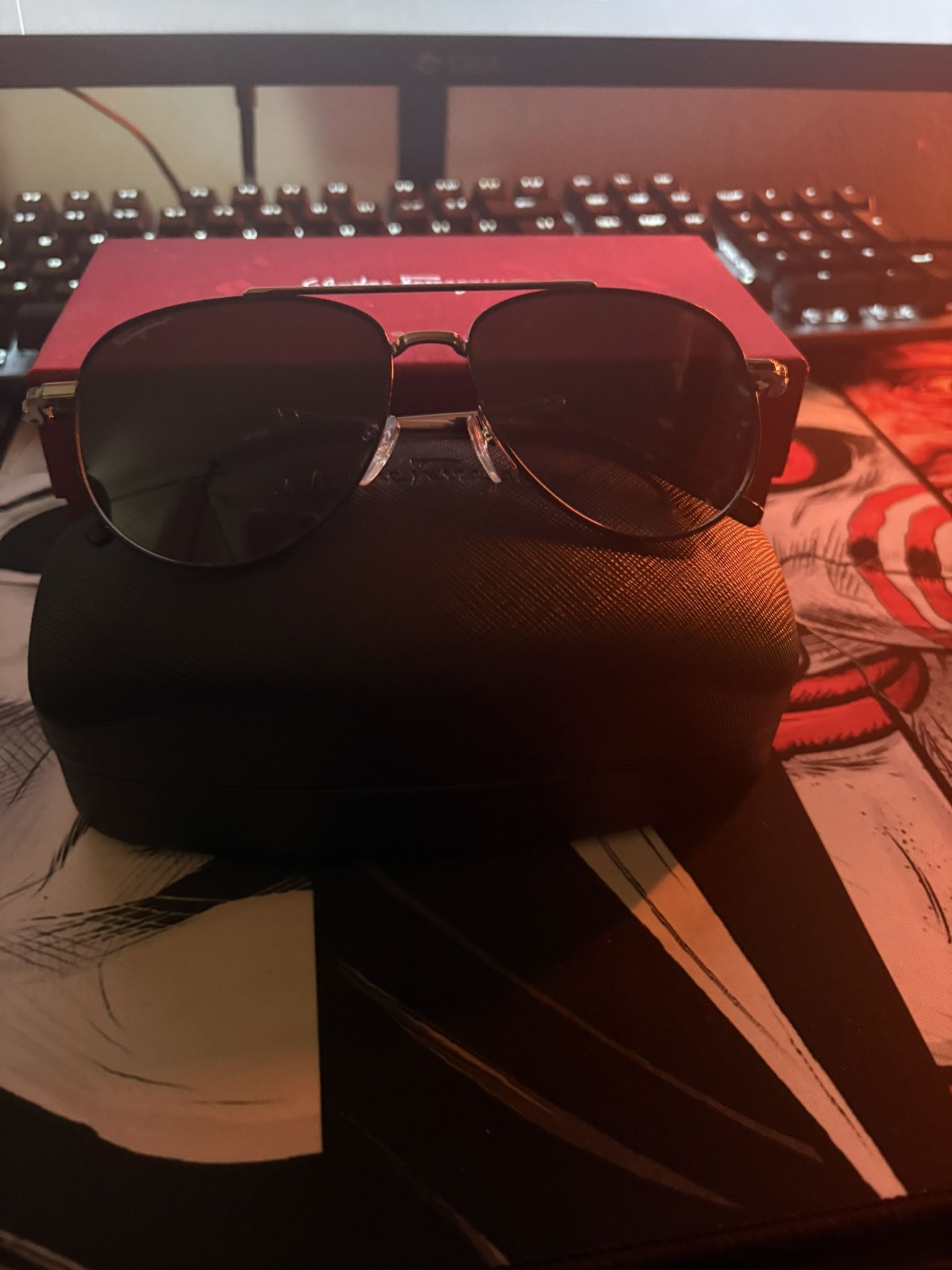 Black Ferragamo Shades