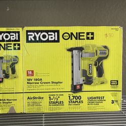 RYOBI ONE+ 18V 18-Gauge Cordless AirStrike Narrow Crown Stapler (Tool Only)