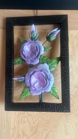 Wall frame purple rose