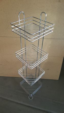 Metal Corner Stand - Chrome