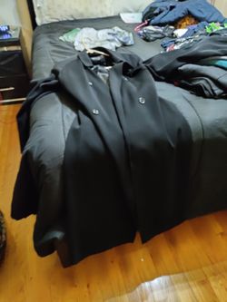 Black long Business raincoat