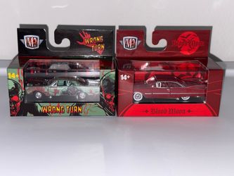 M2 Machines Halloween Edition Wrong Turn 1969 Plymouth Road Runner & Blood Moon 1959 Cadillac Series 62