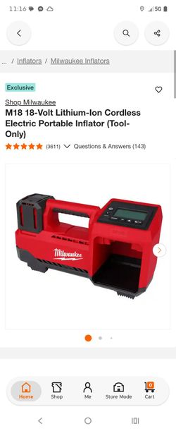 Brand new out of the box never used M18 18-Volt Lithium-Ion Cordless Electric Portable Inflator (Tool-Only)
 $200 in store asking $150