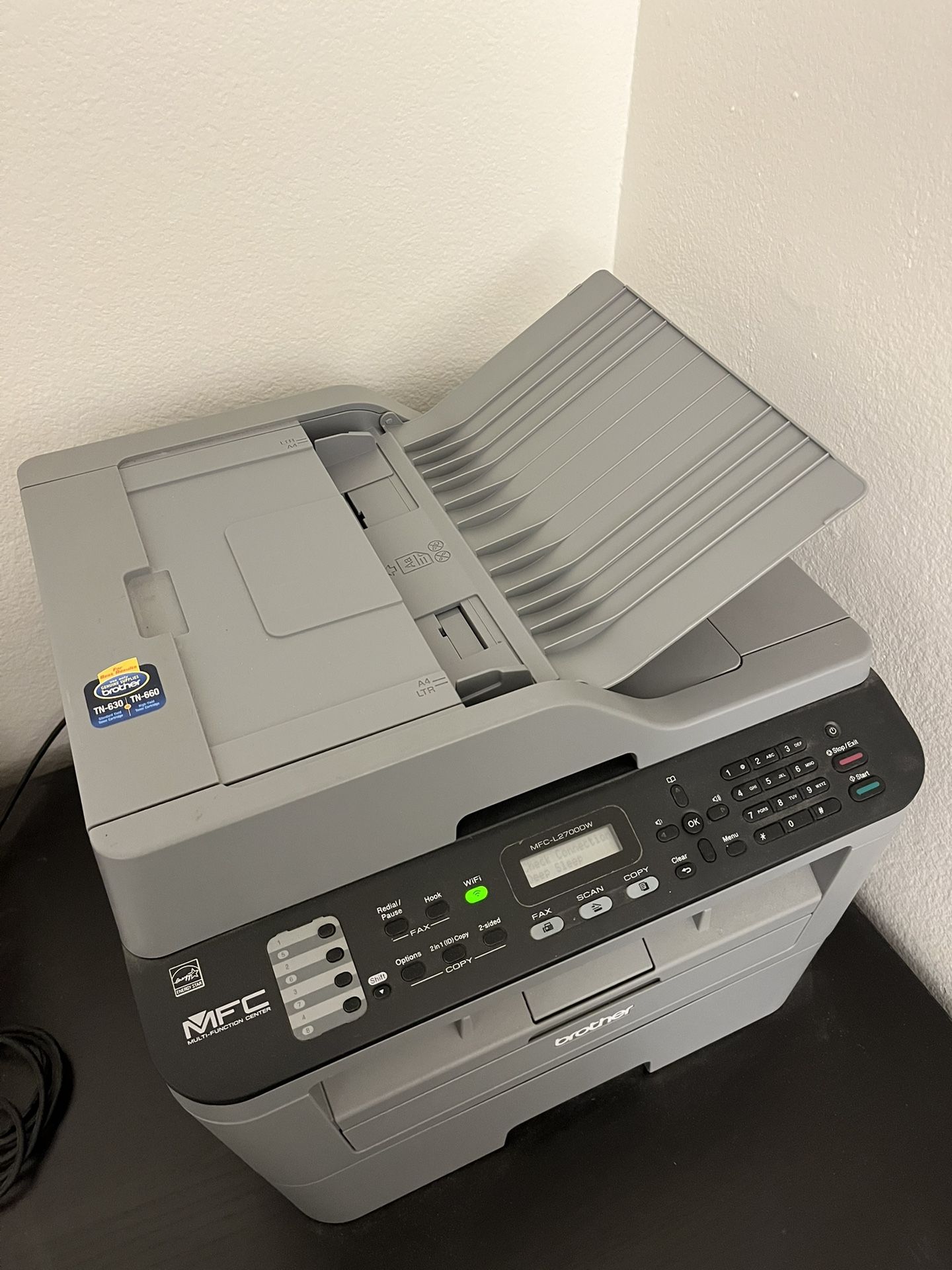 Brother MFCL2700DW All-In One Laser Printer with Wireless Networking and Duplex Printing