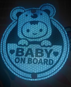Hard Plastic Baby on Board Car Sign