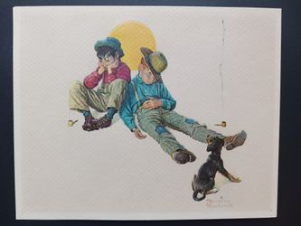 Two Rare Vintage Norman Rockwell 8x10 Prints