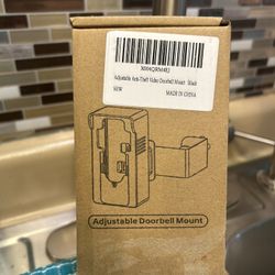 NEW!  Adjustable Video Doorbell Mount for Ring Video Doorbell, & more. Black.