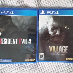 Resident Evil 4 and Village for PS4 