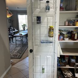 Pantry door with racks