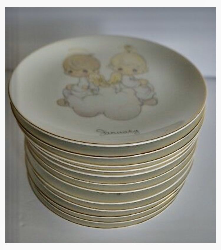 Precious Moments collectible plates (12 months)