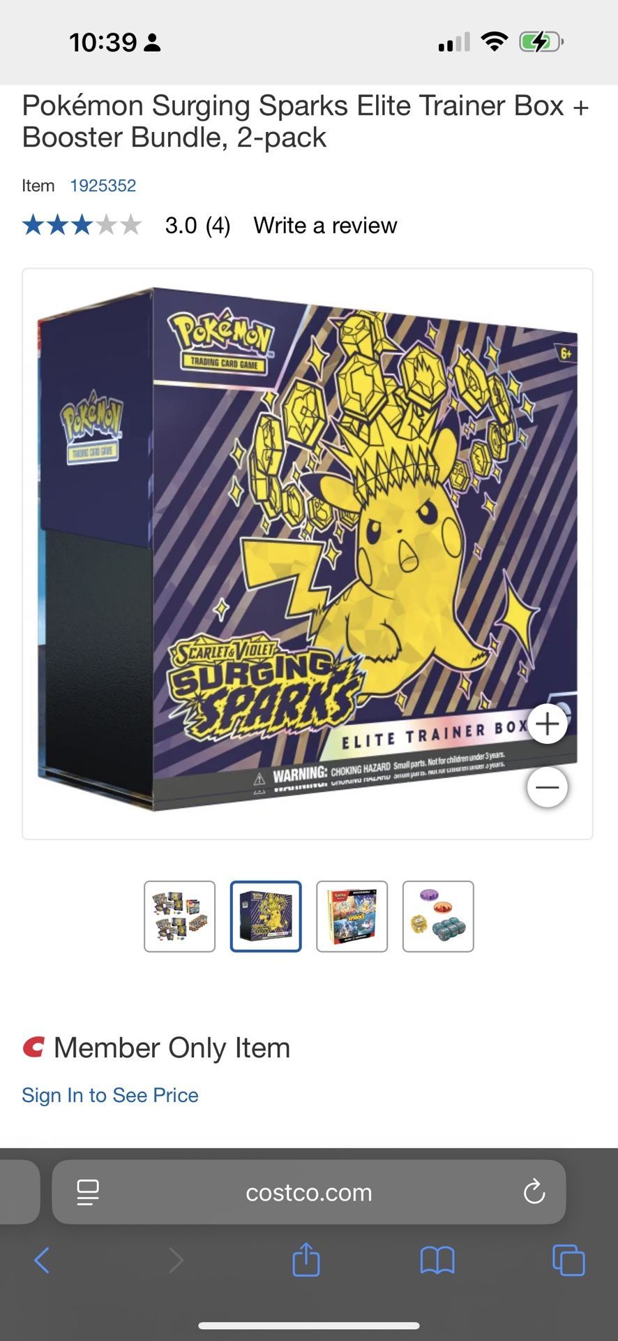 Pokmon Surging Sparks Elite Trainer Box + Booster Bundle