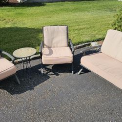 Patio Furniture - Chairs, Loveseat, And Table