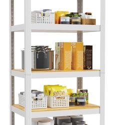 5 Tier 24" W x 16" D x 60" H Storage Shelves White Metal
