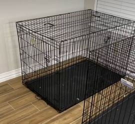 Used Single door foldable dog crate 42x28x30